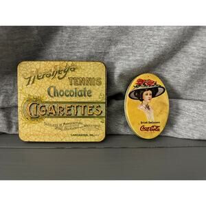 Vintage Brand Name Tins Lot of 2 (Hershey's - Coca Cola)